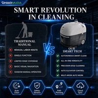 Robot Pembersih Lantai Komersial Navigasi LiDAR 3D Otonom untuk Pabrik Industri Gudang 220V 400kg