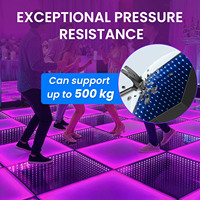 Plancher de danse LED 3D modulaire avec miroirs pour scène, événement, mariage, fête, bar, club, éclairage
