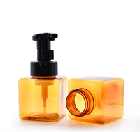 Flacon vide carré en PETG avec pompe mousse pour cosmétiques liquides, sérum et masques faciaux