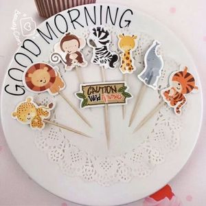 Bestseller: 24 Forchette a Forma di <span class=keywords><strong>Animali</strong></span> della Giungla in Carta <span class=keywords><strong>con</strong></span> Biglietto Inseribile per Torte per Bambini - Product Image 5