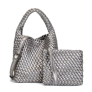 2025 New Women Handbag Handmade <b>Woven</b> Summer Solid Color <b>Basket</b> Tote Mother and Daughter Handbag Casual Vintage Crossbody <b>Bag</b> - Product Image 5