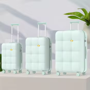 תיק מטען נשי העליון 10 מזוודות סטים סטים סטים ספה אור יוקרה 8 "12" 14 "14" ורוד ירוק שחור לבן ורוד לבן שחור קוסמטי - Product Image 6