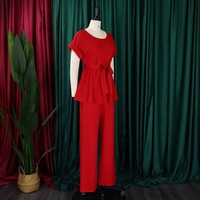 alibaba Online Shopping Shirt and Pants Set Two Piece Set Women Casual Two Piece Pants Set