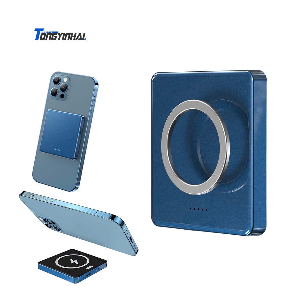 Новинка от производителя, портативное зарядное устройство, магнитный внешний аккумулятор, мини тонкий маленький карманный беспроводной внешний аккумулятор qi 10000 мАч 5000 мАч, магнитные внешние аккумуляторы