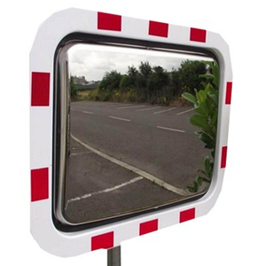Miroir convexe rouge en PC de 100 cm, diamètre 100 mm, angle de vision de 180°, modèle de sécurité extérieur, directement de l'usine - Product Image 1