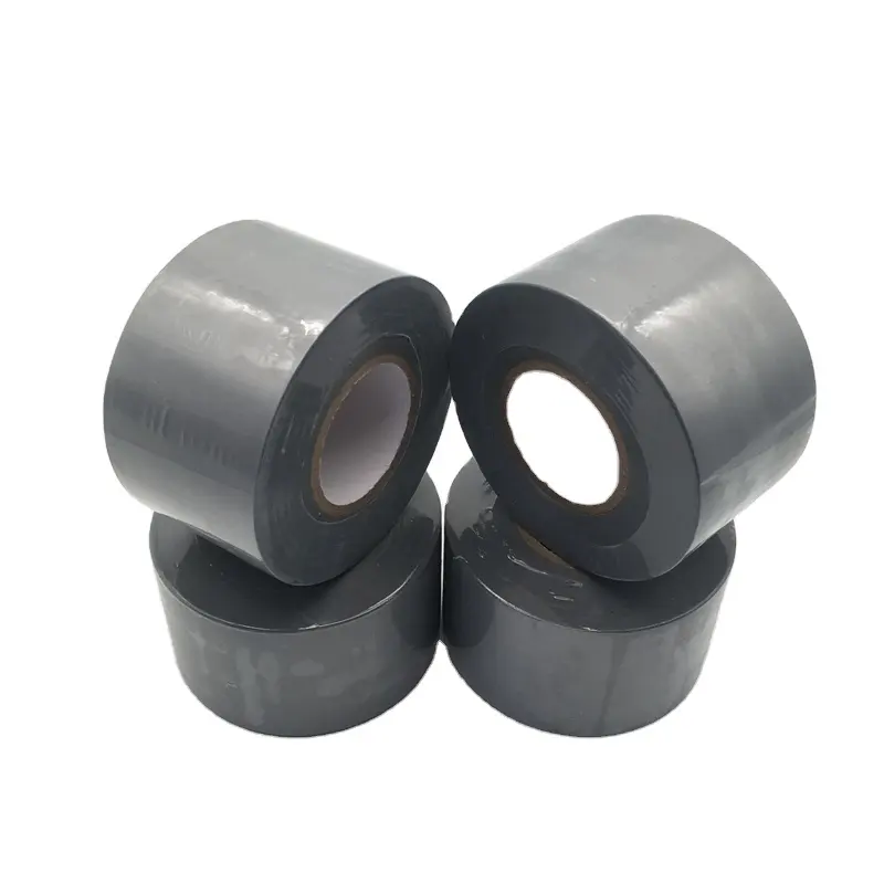 Cinta de envoltura de tubería de PVC negro de 50mm con material de aislamiento impermeable adhesivo fuerte para tubería/cinta de conducto utilizada para aislamiento
