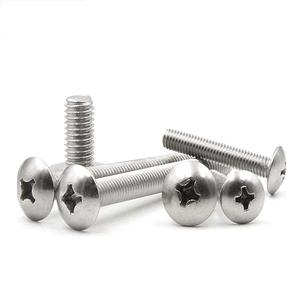 Nửa Đầu tròn nhỏ 304 thép không gỉ m3/M4/M5/m6/m8 vít OEM lớn đầu phẳng Phillips vít chéo nấm đầu - Product Image 6