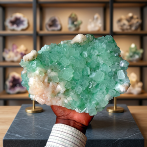 Apophyllite หินคริสตัลแร่ธรรมชาติ,หินคริสตัลงานฝีมือหินกึ่งมีค่าหินเรกิสำหรับโชว์แร่คริสตัล - Product Image 3