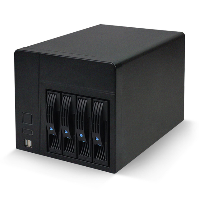 Aiyos Network Storage Server NAS 4 Disk Slots Ten Gigabit Extended Disk Array USB Server Backup Web Disk-in Stock