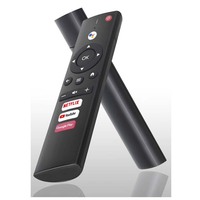 Télécommande sans fil Google TV avec apprentissage vocal et code fixe, piles AAA en plastique pour Android TV