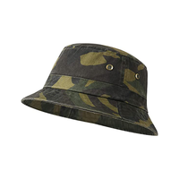 Fabricante logotipo personalizado Camo cubo sombrero pescador hombres sol pesca gorra camuflaje cubo sombrero