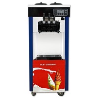 Sorbetière 45-50L/H 3 saveurs Machine de fabrication de crème glacée molle commerciale automatique Maquina De Helado pour les prix professionnels