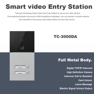 Citofono Video Smart Android Tuya <span class=keywords><strong>da</strong></span> 7 Pollici per 2 Appartamenti, Interfono IP per Villa con Schermo Touch e Sblocco con Carta IC - Product Image 4