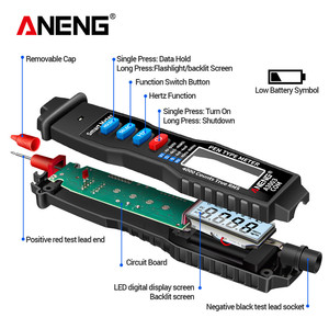 เครื่องวัดแบบปากกา ANENG A3003 4000 ค่าการวัด พร้อมฟังก์ชั่นวัดแรงดันไฟฟ้าแบบไม่สัมผัส ความต้านทาน ความจุ และความถี่ Hz รุ่น Aneng A - Product Image 5