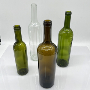 Bouteille à vin en verre ambré vert <span class=keywords><strong>de</strong></span> qualité supérieure <span class=keywords><strong>de</strong></span> 375 ml et 750 ml avec bouchon en polymère pour le stockage du vin rouge, du porto et des liqueurs - Product Image 3