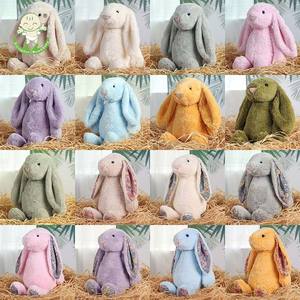 ตุ๊กตากระต่ายยัดไส้สีสันสดใสตุ๊กตาสัตว์น่ารักหูยาวตุ๊กตาสัตว์สไตล์ใหม่ - Product Image 2