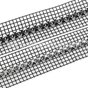 Square Mesh Rhinestone Ribbon 6mm Single <b>Row</b> Hand Sewn DIY Jewelry Accessories For Clothing <b>Shoes</b> Bags Dreamcatcher Decoration - Product Image 5