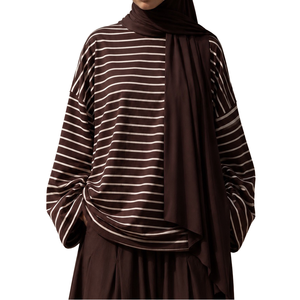 Willson Custom Cotton Embroidery Modest <b>Long</b> Sleeve Neck MAXI Summer Shirt Casual Colorblock Muslim Regular Fit Breathable - Product Image 1