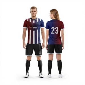 Soccer Uniforms Sport Wear Manufacturer Full Sleeve Design Your Own Heat-Transfer Printed Custom 100% Polyester Breathable - Product Image 1