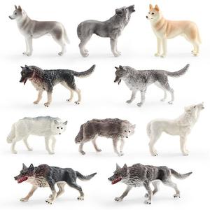 Modello decorativo da scrivania Xinhen di animali selvatici: lupo nero, marrone, grigio, bianco, husky, simulazione transfrontaliera - Product Image 2