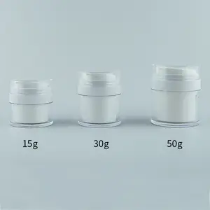 Vaso di crema ricaricabile da 30ml 50ml da 80ml da 100ml flacone sottovuoto formato viaggio contenitore vuoto per crema e lozione airless
