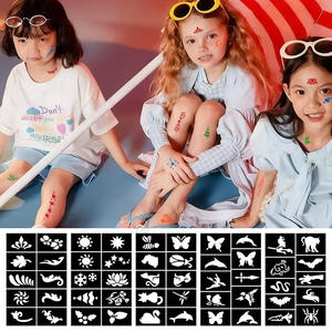 Plantilla de Tatuaje Temporal de PVC para Niños, Diseño Hueco, para Arte Corporal, Fiesta de Navidad - Product Image 2