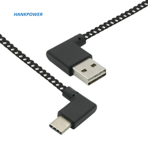 <span class=keywords><strong>L</strong></span> forma USB tipo <span class=keywords><strong>C</strong></span> cavo dati del telefono cellulare per Android caricatore rapido ad angolo retto in Nylon USB <span class=keywords><strong>C</strong></span> cavo dati - Product Image 2