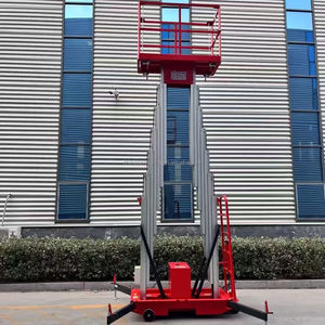 Estación de trabajo aéreo de aleación de aluminio con escalera doble de elevación hidráulica para luz alta - Product Image 6