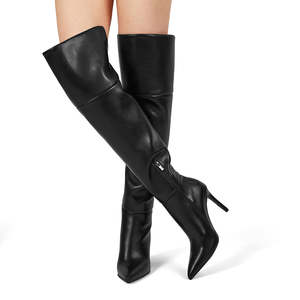 Zapatos de mujer de alta calidad, gran oferta, zapatos de mujer de cuero PU a la moda, botas hasta la rodilla, botas largas, botas por encima de la rodilla para mujer para exteriores - Product Image 1