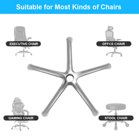 Base de chaise pivotante KEDE en alliage d'aluminium de haute qualité, design contemporain, base 5 étoiles, pour l'école, la maison, le bureau, garantie de 2 ans