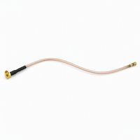 Câble coaxial MMCX à angle droit U.F.L, assemblage de câbles RF sur mesure, câble pigtail RG178MHF1, OEM ODM, câble de raccordement à faible perte en cuivre