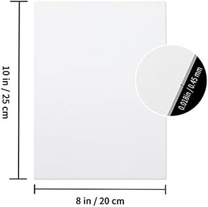 แผ่นโลหะสำหรับพิมพ์ภาพแบบซับลิเมชั่น ขนาด 8x10 นิ้ว หนา 0.45 มม. แผ่นอะลูมิเนียมสำหรับทำป้ายภาพ แผ่นโลหะสำหรับติดผนังแบบซับลิเมชั่น (สีขาว) - Product Image 1