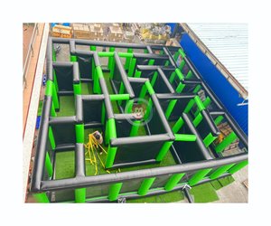 Custom Obstacle <strong>Course</strong> Halloween Haunted Maze Giant Game Jumping Castle <strong>Animation</strong> Theme Green Inflatable Maze Game - Product Image 3