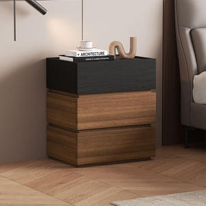 ตู้ลิ้นชักไม้ข้างเตียงและโต๊ะข้างเตียงทันสมัย<span class=keywords><strong>3</strong></span>ลิ้นชักหรูหราเรียบง่ายเป็นมิตรกับสิ่งแวดล้อม - Product Image 2