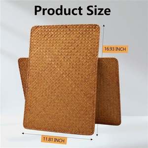 Set <span class=keywords><strong>de</strong></span> table en rotin tressé, coquille <span class=keywords><strong>de</strong></span> noix <span class=keywords><strong>de</strong></span> <span class=keywords><strong>coco</strong></span>, luxe, Noël, pour tables rondes, en <span class=keywords><strong>toile</strong></span> <span class=keywords><strong>de</strong></span> <span class=keywords><strong>jute</strong></span> tissée, en vrac, en paille - Product Image 4