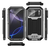 Étui robuste FNTCASE pour 17e Armor Design en TPU avec protection d'écran intégrée, béquille et protection antichoc de qualité militaire contre les chutes