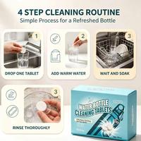 Tablettes nettoyantes puissantes pour bouteilles d'eau, biodégradables, multi-surfaces, pour bouteilles en acier inoxydable et verrerie