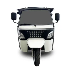 Tricycle électrique Bajaj 9 places pour passagers Trike Tuktuk alimenté par batterie rechargeable