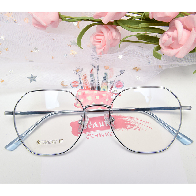 Optical Medicated Fashion Classic Round Titanium Eyeglass Glasses