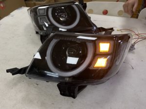Светодиодная фара для <span class=keywords><strong>HILUX</strong></span> VIGO, фары с глазами Ангела, черный корпус, 20111-2014 - Product Image 5