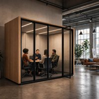 Cabine insonorisée pour réduction acoustique, cabine de travail silencieuse, isolation multi-scènes pour réunions, tests, utilisation en intérieur