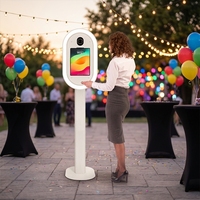   Photomaton Lumabooth pour iPad Air 12,9 pouces et iPad 13 pouces, avec miroir, flash et imprimante, idéal pour événements et mariages
