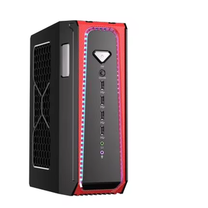 พีซีเกมมิ่งขนาดเล็ก DX1 ประสิทธิภาพสูง พร้อมซีพียู I9-14900KF การ์ดจอ RTX 4070 12G รองรับแรม 2xDDR5 รวม 96GB ระบายความร้อนด้วยน้ำ - Product Image 1