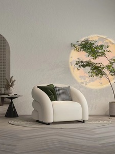 Poltrona Singola Moderna di Lusso per Soggiorno, Camera da Letto, Balcone, Colore Sfumato, Stile Nordico Semplice e Casual per Uso Internet - Product Image 6