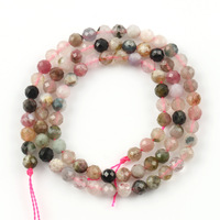 Perles en pierre naturelle facettées de 2 mm, 3 mm, 4 mm, perles en cristal, améthyste, quartz rose, lapis-lazuli, agate rouge