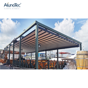 Gazébo <span class=keywords><strong>solaire</strong></span> de jardin rétractable en aluminium, toit rétractable, bâche de Pergola, de haute qualité, 2 pièces - Product Image 4