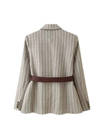Blazer en tricot pour femme CJ - Coupe ajustée extensible, semi-doublé, léger, avec revers crantés
