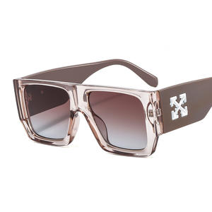 Nouvelles Lunettes de Soleil Carrées Bleues pour Hommes et Femmes 2022, Monture PC, Design Classique, Grandes et Surdimensionnées, Logo Personnalisé, Protection UV400, Luxe, Vente en Gros - Product Image 3