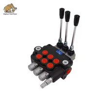 Vanne multi-directionnelle 80L à 3 poignées, vanne de commande directionnelle P80, vanne hydraulique à 3P80 bobines, joystick