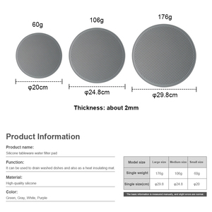 Ensemble de 3 dessous-de-plat en silicone alvéolé multi-usages, antidérapants, résistants à la chaleur, imperméables et isolants pour la table - Product Image 2